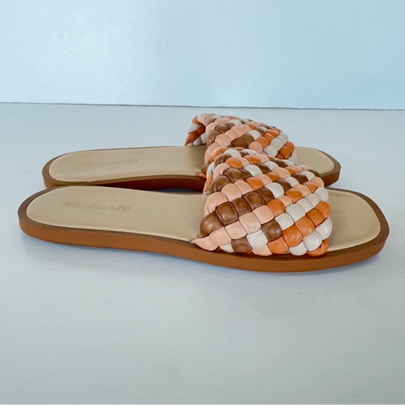 MADEWELL The Suzi Slides Multicolor Woven Leather Slip On Summer Sandal Sz 7.5 - Picture 3 of 11